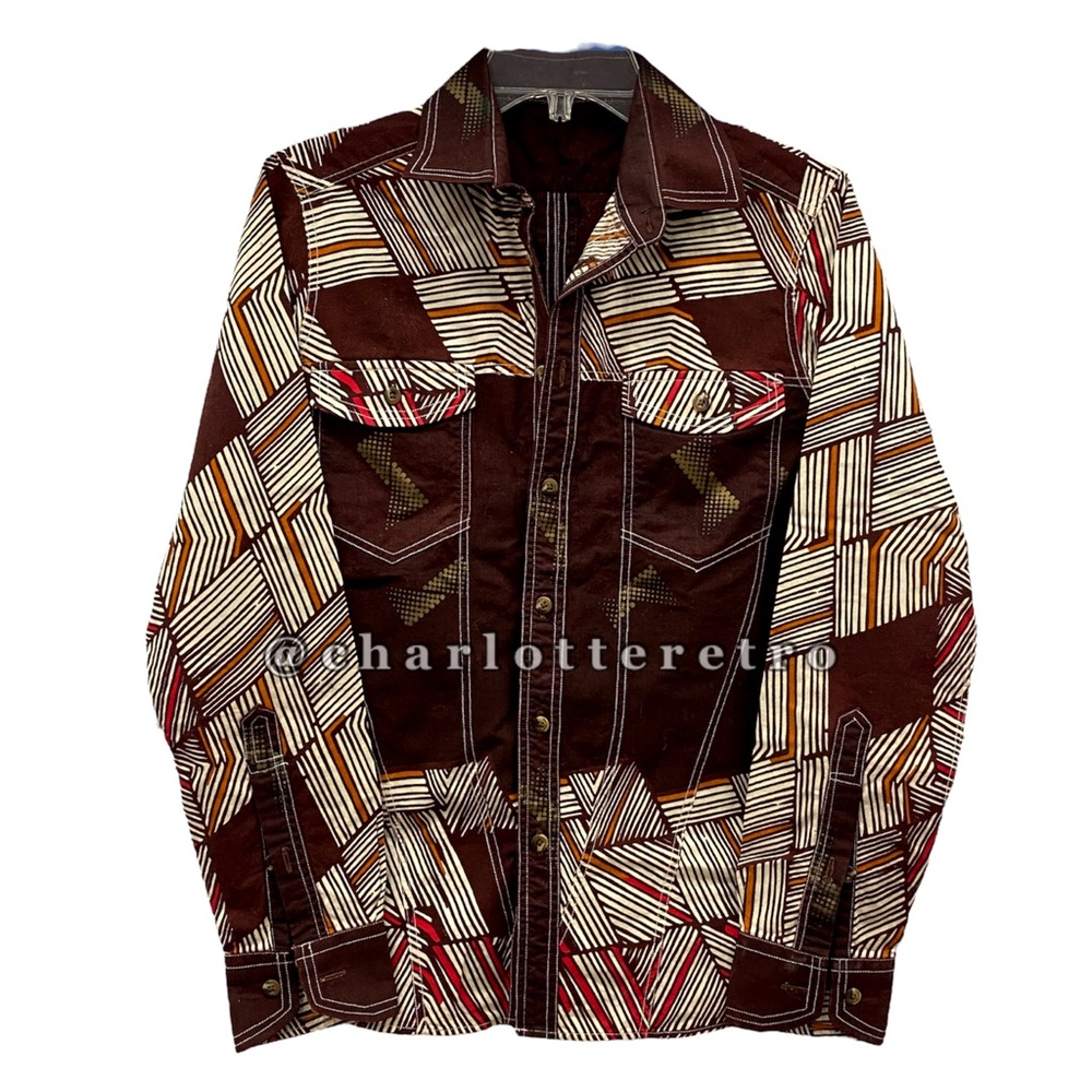 70s vtg Western Button Down Shirt